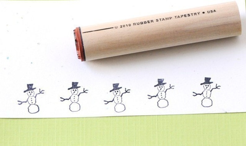 Snowman Rubber Stamp zdjęcie 2