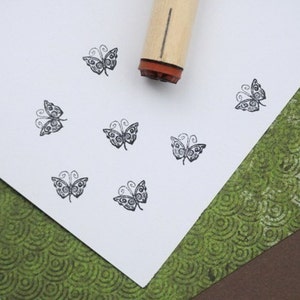 Psychedelic Butterfly Rubber Stamp image 2