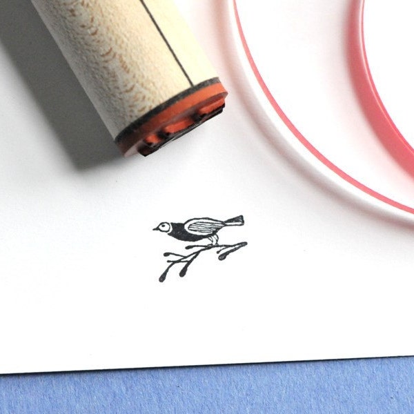Sello de goma de pájaro cantor