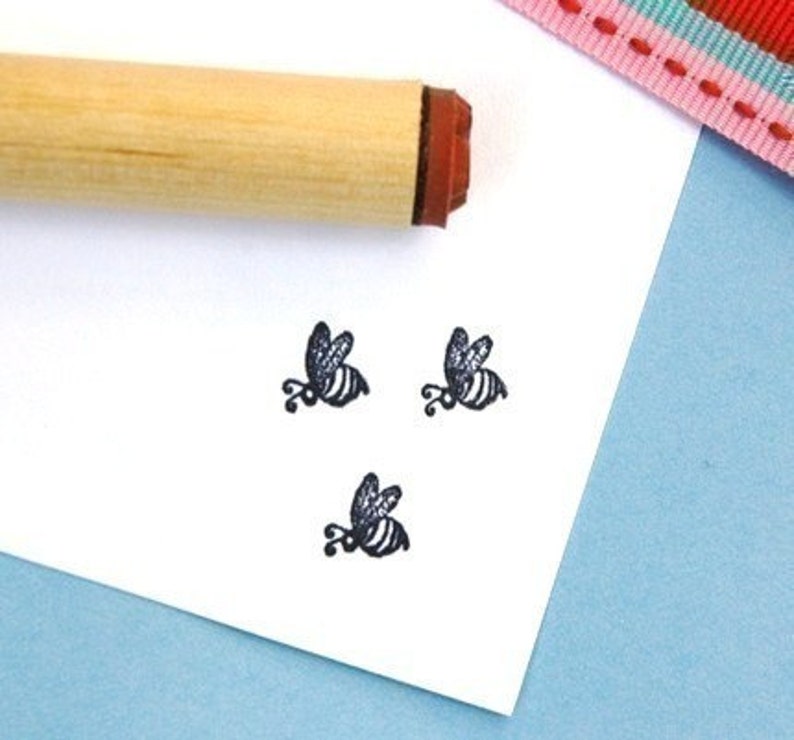 Cute Bee Rubber Stamp image 1