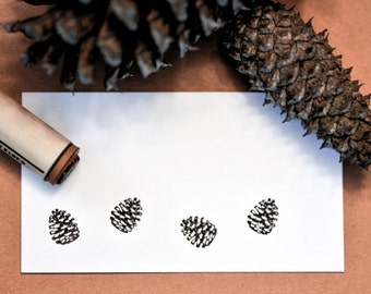 Pinecone Rubber Stamp