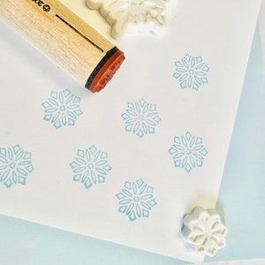 Geometric Snowflake Rubber Stamp image 1