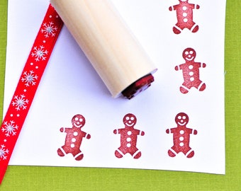 Jumbo Gingerbread Man Rubber Stamp