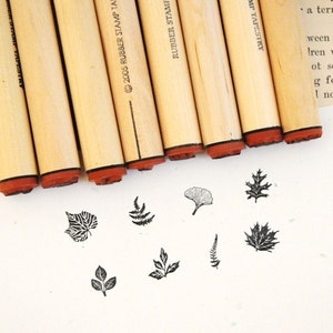 Tiny Leaf Rubber Stamp Sampler image 1