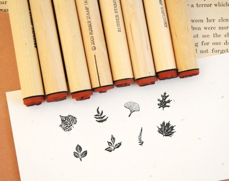 Tiny Leaf Rubber Stamp Sampler 