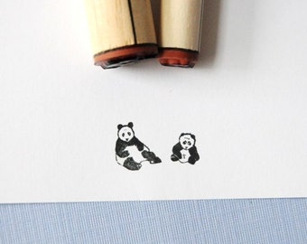 Pandas Rubber Stamp Set