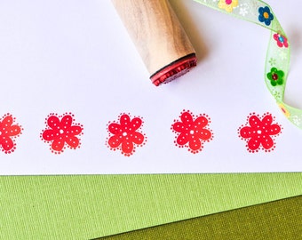 Eyelet Flower Rubber Stamp