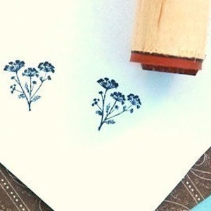 Blooming Dill Rubber Stamp