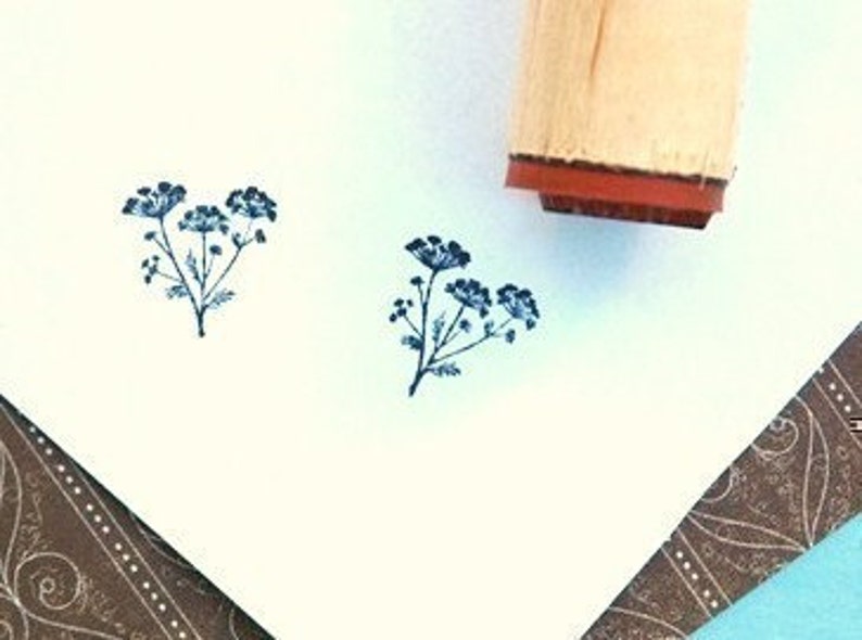 Blooming Dill Rubber Stamp 