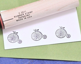 Antique Bicycle Rubber Stamp