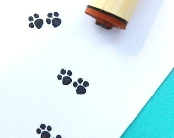 Paw Prints Rubber Stamp