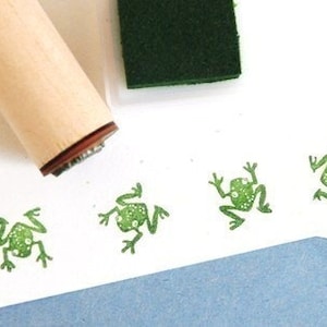 Perching Tree Frog Rubber Stamp