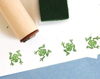 Perching Tree Frog Rubber Stamp