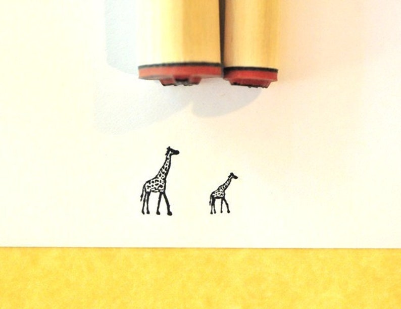Giraffe Rubber Stamp Set image 1