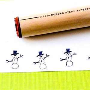 Snowman Rubber Stamp