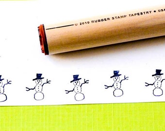 Snowman Rubber Stamp