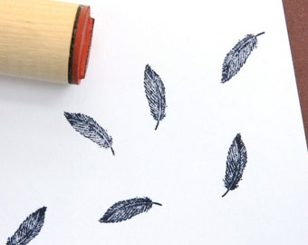Feather Rubber Stamp