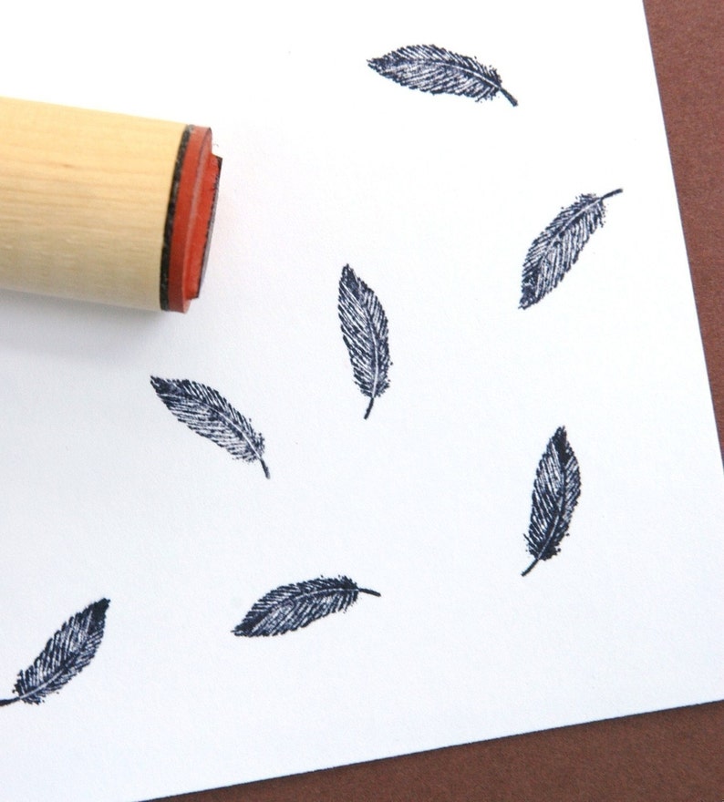 Feather Rubber Stamp image 1