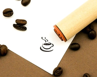 Hot Coffee Rubber Stamp