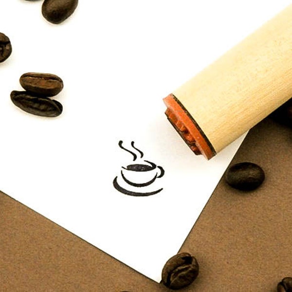 Hot Coffee Rubber Stamp