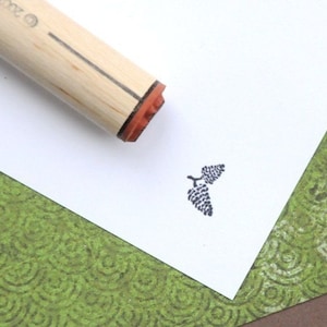 Double Pinecone Rubber Stamp image 2