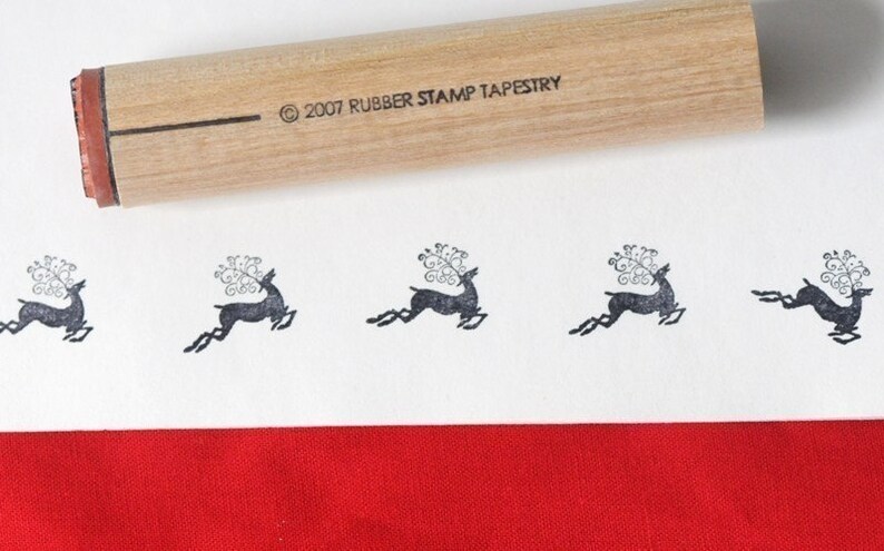 Jumping Reindeer Rubber Stamp image 2