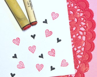 Heart Duo Rubber Stamp Set