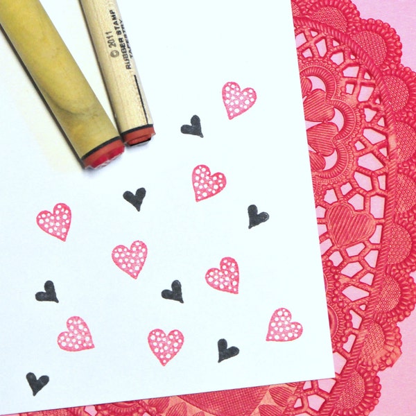 Heart Duo Rubber Stamp Set