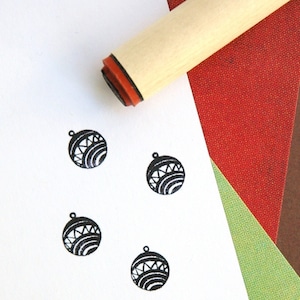 Round Ornament Rubber Stamp