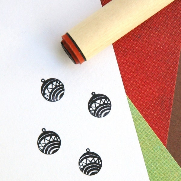 Carimbo de borracha com ornamento redondo