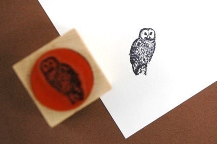 Owl Rubber Stamp