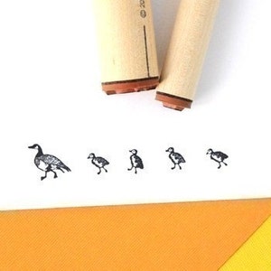 Gans und Gänseküken Stempel Set