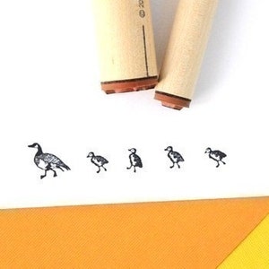 Goose and Gosling Rubber Stamp Set