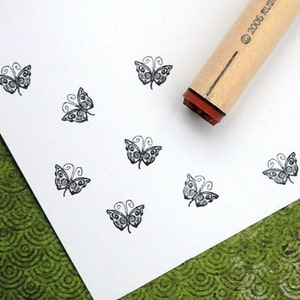 Psychedelic Butterfly Rubber Stamp image 1