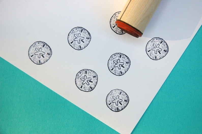 Sand Dollar Rubber Stamp Etsy