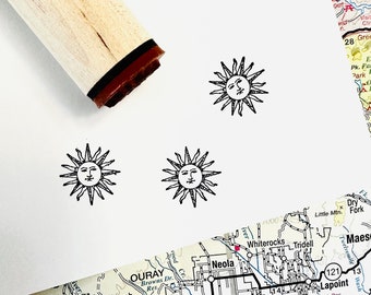 Sun Compass Rubber Stamp