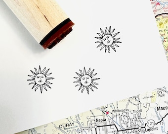 Sun Compass Rubber Stamp