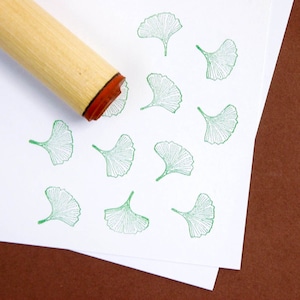 Ginkgo Leaf Rubber Stamp image 1