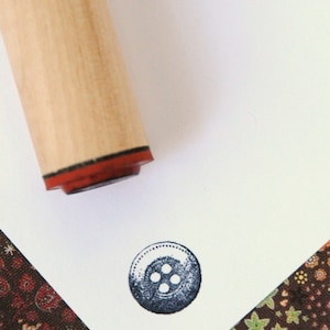 Button Rubber Stamp