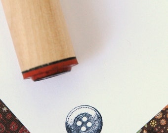 Button Rubber Stamp