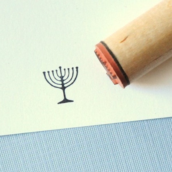 Menorah Rubber Stamp