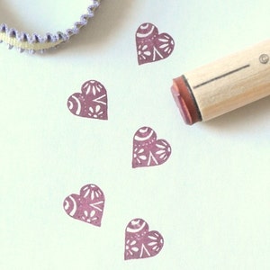 Groovy Heart Rubber Stamp