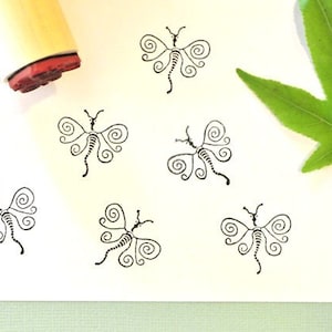 Whimsical Dragonfly Rubber Stamp