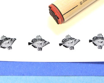 Fancy Fins Fish Rubber Stamp