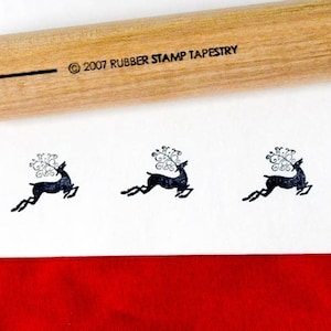 Jumping Reindeer Rubber Stamp image 1