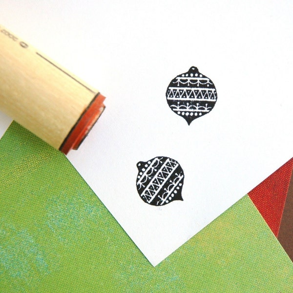 Zig Zag Ornament Rubber Stamp