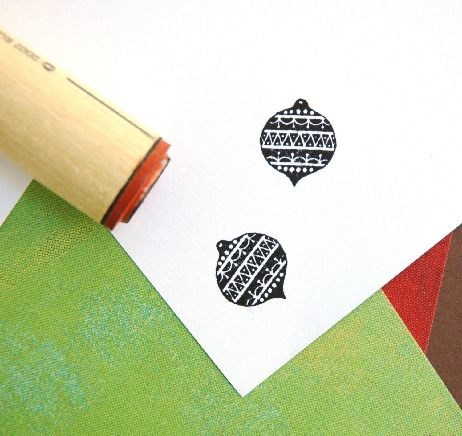 Zig Zag Ornament Rubber Stamp