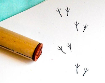 Bird Tracks  Rubber Stamp