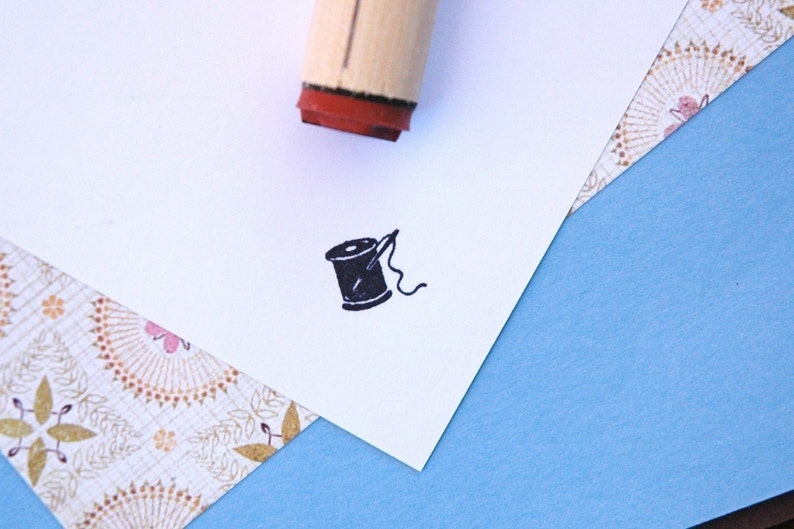 Needle and Thread Rubber Stamp image 2