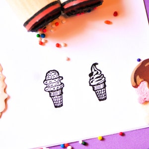 Ice cream  Rubber Stamp Set